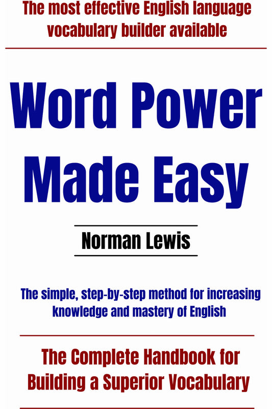 Word Power Made Easy by Norman Lewis