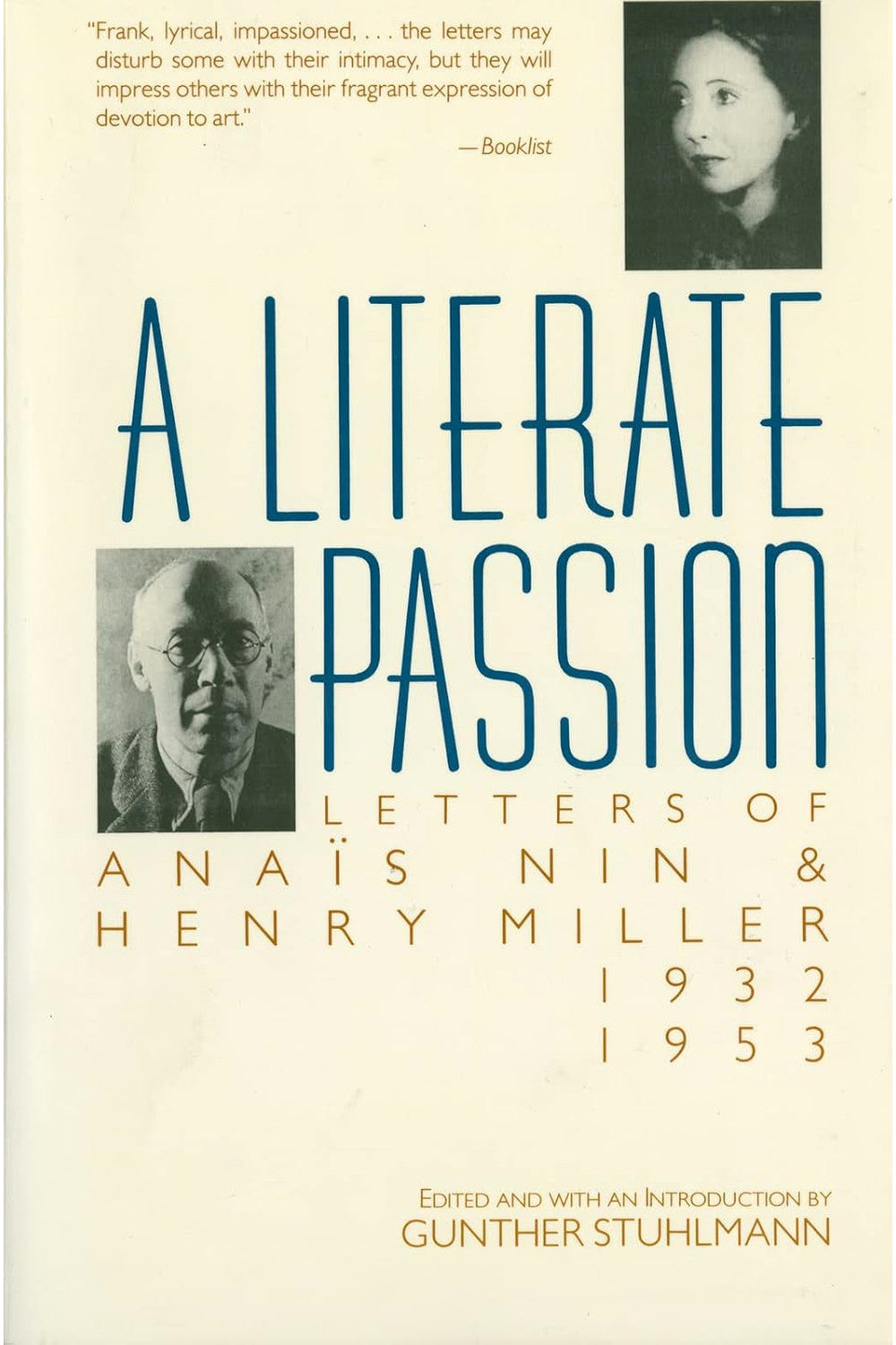 A Literate Passion by Anaïs Nin